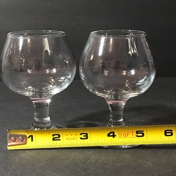 2 Cognac/Brandy Snifter/ Whiskey Wine Small Glasses 4" - Picture 6 of 8